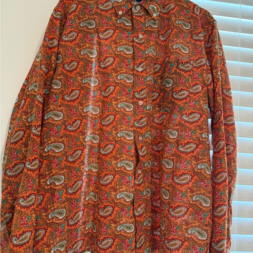 Men's Paisley Print Dress Shirt  - Multicolor